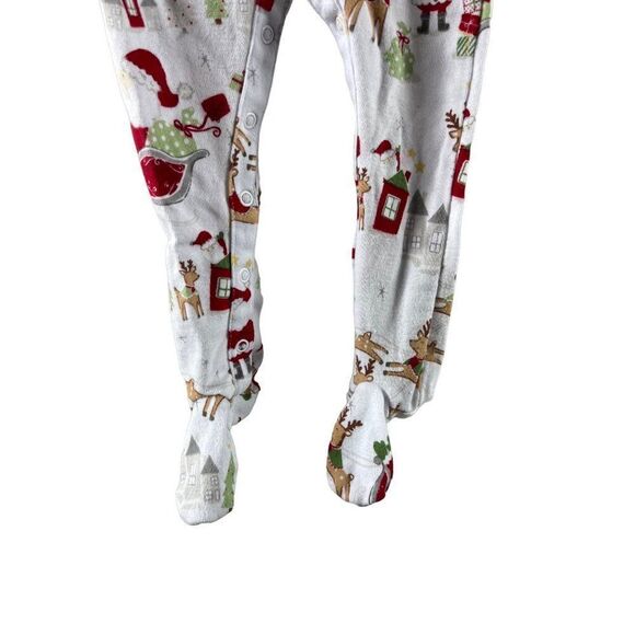 Pottery Barn Kids Santa Christmas Sleeper Footie Pajamas Size 12-18 Months - Picture 3 of 6